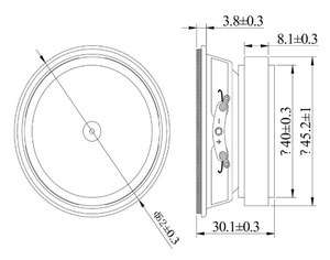 2 Inch Mini Loa 52Mm 4Ohm <span class=keywords><strong>3W</strong></span> Điều Khiển Bên Ngoài Từ Loa Cho Đa Phương Tiện Cho Các Thiết Bị Di Động - Product Image 2