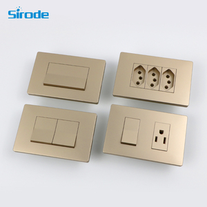 Sirode <span class=keywords><strong>série</strong></span> A1 norme <span class=keywords><strong>américaine</strong></span> moderne conception sûre et durable plaque PC couleur noire interrupteur mural 1/2/3 gang pour une utilisation en résidence - Product Image 2