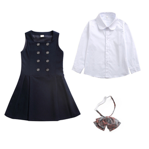 RG - Vêtements pour enfants du collège et du lycée, blazers, chemises et jupe ou pantalon, ensembles de 3 pièces, uniforme scolaire <span class=keywords><strong>bleu</strong></span> <span class=keywords><strong>marine</strong></span>, <span class=keywords><strong>veste</strong></span> - Product Image 5