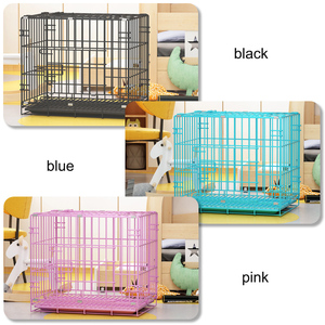 Có Thể Gập Lại Chất Lượng Cao Pet Rabbit Chó Lồng 304 Không Gỉ Ráp Chó Lồng Với Khay - Product Image 6