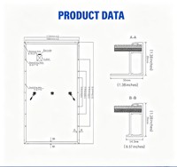 Panneau solaire monocristallin demi-cellule 405W, module PV à haute efficacité (21 %) pour système de toiture commercial de petite taille