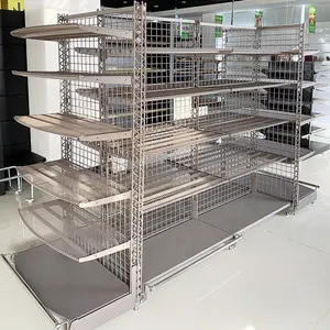 Customized Modern Wire Mesh Supermarket Shelves
