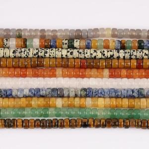 Wholesale New Arrival Pill Shape Multi Color <strong>Stone</strong> Beads 4x7mm Natural Agate Japser <strong>Jade</strong> Rondelle Beads for Jewelry Making - Product Image 5