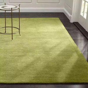 Tapis contemporain en laine tuftée à la main, vert uni, fait main, doux, durable, taille sur mesure, tapis moderne. - Product Image 3