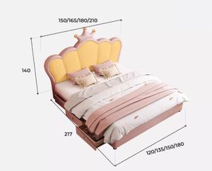 <span class=keywords><strong>Lit</strong></span> princesse pour enfants Pink Crown Literie douce de rangement simple et moderne pour enfants peut être personnalisée - Product Image 5