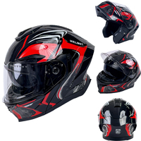 Casques de moto rabattables, accessoires intelligents personnalisés unisexes à double visière de style allemand avec homologation DOT