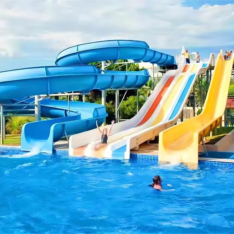 야외 어린이 물 엔터테인먼트 게임 공원 수영장 유리 섬유 슬라이드 용품