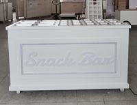 Chariot à bonbons en bois blanc moderne et pliable pour les fêtes de mariage, style simple, présentoir de bar à collations en vente pour les décorations d'événements