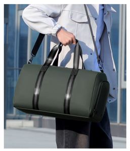 Wholesale Custom Large Capacity Portable Luggage <b>Bag</b> Waterproof PU <b>Leather</b> Gym <b>Duffle</b> Weekender Travel Sports <b>Bag</b> Zipper - Product Image 5