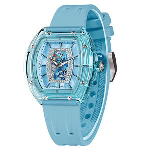 Montres <span class=keywords><strong>TSAR</strong></span> BOMBA pour femmes, avec cristal saphir, résistantes à l'eau 3BAR, bracelet en caoutchouc tonneau - Product Image 5