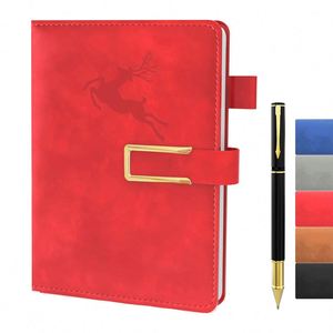 Wholesale A5 Custom Printed Writing Diary Planner PU Leather Notebook Journal with Magnet Buckle Promotion Use - Product Image 1