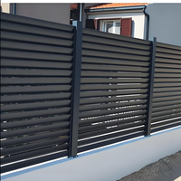 Panel de Cerca Vertical de Metal Personalizado, Cerca de Privacidad con Listones, Cercado para Patio