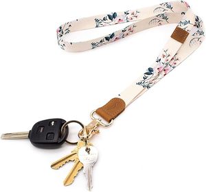 Cordon court détachable pour porte-clés, personnalisé par sublimation, en satin tissé, nylon ou polyester, avec porte-badge d'identification - Product Image 1