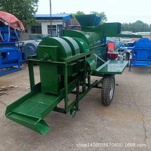 เครื่องเก็บเกี่ยวธัญพืชอเนกประสงค์แบบ PTO ขับเคลื่อนด้วยเครื่องยนต์ดีเซลสีเขียว สำหรับข้าวโพด ข้าวสาลี ข้าวสาร เครื่องจักรกลการเกษตร - Product Image 2