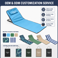 Chaise de plage Oxford portable et pliable pour l'extérieur, avec dossier réglable, antidérapante, résistante à l'humidité, design métallique moderne