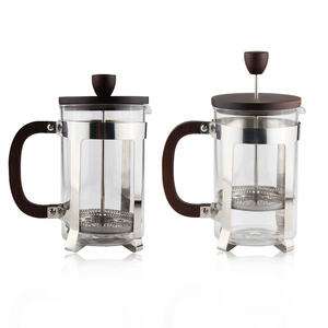 Cafetière à piston 350 ml en verre borosilicate avec poignée en bambou, couvercle en bois, <span class=keywords><strong>filtre</strong></span> SUS304, logo personnalisé, cadeau - Product Image 4