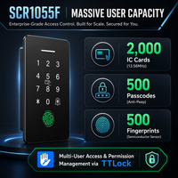 Clavier d'accès étanche intégré TTLock BLE avec lecteur de carte 13,56 MHz pour entrée intelligente de bâtiment d'appartements