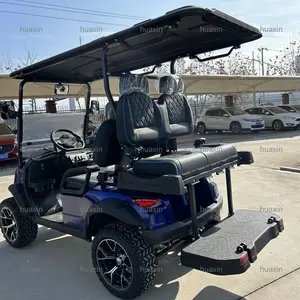 48/72v Lithium Ion Battery Black 6 Seater Golf Carts Gas Powered CE Approved Sightseeing Vehicle