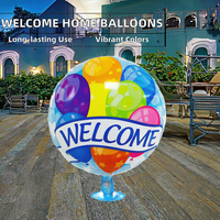Ballons en feuille d'aluminium de 18 pouces « Bienvenue à la maison » en Mylar pour décorations de fête, fournitures de fête en gros, cadeaux d'événement