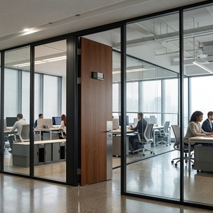 Cloison modulaire en verre à double persiennes pour système de division de bureau, utilisée pour les hôpitaux, les bureaux, les centres d'<span class=keywords><strong>exposition</strong></span> - Product Image 2
