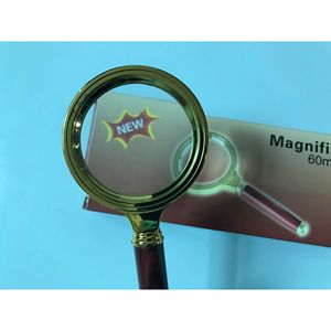 Lupa de 60 mm con aumento de 4x, marco de metal, mango de caoba, sin luz - Product Image 1