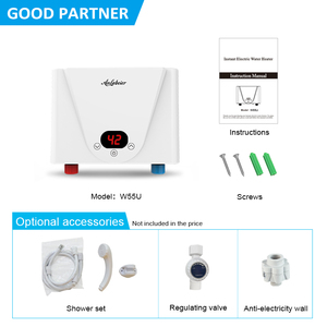 Calentador de agua eléctrico inteligente de pared, ligero, con pantalla LED, control táctil, 220V 5500W, resistente al agua IPx4, para uso doméstico. - Product Image 3