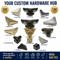 Protection d'angle ODM en laiton massif antirouille, finition résistante à la corrosion pour boîte à bijoux et coffret cadeau