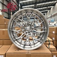 Nouvelles jantes forgées deux pièces 18"-26" en alliage, finition argent brossé intégral, design à multiples rayons, rivets simulés, à déport profond, 25mm 20mm