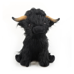 Jouets en peluche de vache écossaise des Highlands réalistes et mignons, peluche douce de <span class=keywords><strong>ferme</strong></span>, jouet en peluche de vache des Highlands pour cadeaux d'anniversaire - Product Image 2