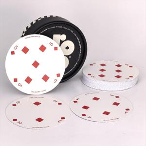 Cartes à jouer personnalisées en PVC, boîte cylindrique, cartes de <span class=keywords><strong>poker</strong></span> rondes noires et blanches à carreaux pour collection ou cadeau - Product Image 1