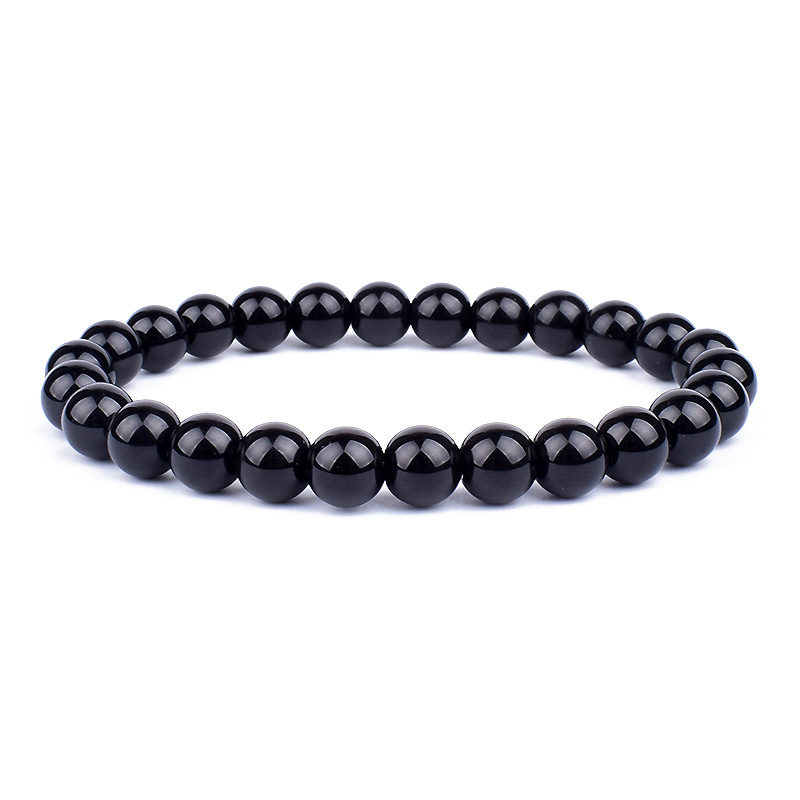 Bright black ray stone
