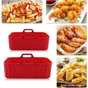 <span class=keywords><strong>Friggitrice</strong></span> <span class=keywords><strong>in</strong></span> Silicone riutilizzabile da 7.5 8.5 pollici per cestello rettangolare 8-10QT con manici per piatti e padelle da forno - Product Image 3