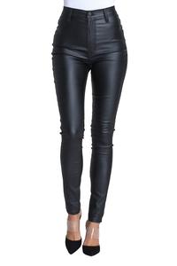 LILUO High Elastic Waxed <strong>Jeans</strong> Women <strong>Custom</strong> logo <strong>Label</strong> Slim Fit Denim Trousers Skinny Women Denim Waxed <strong>Jeans</strong> - Product Image 6