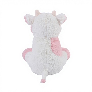 D KING <span class=keywords><strong>Peluche</strong></span> Vache Ponderée, Adaptée au Micro-ondes, Douce et Chaude, Rembourrée en Coton PP, Confort de Sommeil pour Enfants et Adultes, Maille Brodée - Product Image 4