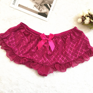 Culottes string en dentelle transparente séduisantes pour femmes, lingerie sexy en dentelle transparente, culottes à ourlet court - Product Image 5