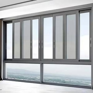 Fenêtre coulissante avec <span class=keywords><strong>verre</strong></span> clair trempé 5 mm, <span class=keywords><strong>cadre</strong></span> en aluminium pour maison - Product Image 4