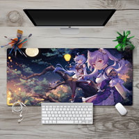 Tapis de jeu personnalisable surdimensionné à thème dessin animé/anime, avec bords renforcés, antidérapant, en tissu caoutchouté à transfert thermique