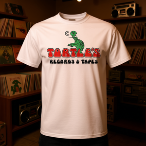 T-shirt Turtle's Records & Tapes Retro Meme au design classique vintage - Product Image 3