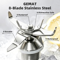 6L Professionele Commerciële Voedselblender, Heavy Duty Industriële Multifunctionele Touch Mixer Grinder Blender Machine