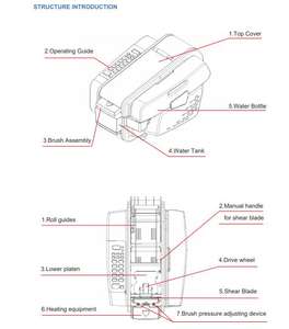 Cortador automático de seguridad respetuoso con el medio ambiente, embalaje de papel húmedo, cinta de papel Kraft, dispensador electrónico de cinta kraft para tapes3 de goma - Product Image 3