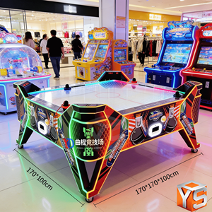 Table de hockey sur air multi-balles personnalisable ZDYS avec système de rédemption de tickets, machine de jeu d'arcade commerciale pour parcs d'attractions - Product Image 3