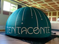 Dôme de projection gonflable portable du fabricant avec impression galaxie pour l'enseignement scientifique, l'astronomie en extérieur et le cinéma mobile