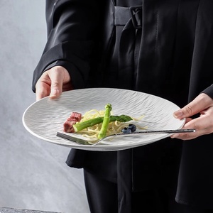 <span class=keywords><strong>Vaisselle</strong></span> en porcelaine de style européen haut de gamme |   Assiettes en marbre <span class=keywords><strong>noir</strong></span> <span class=keywords><strong>et</strong></span> <span class=keywords><strong>blanc</strong></span> pour dîner, steak ou os - Product Image 3