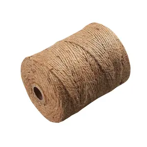 Hilo de yute trenzado de color natural, cuerda de embalaje de yute, suministro de fábrica de China