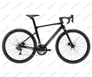 Vélo de course sur route en fibre de carbone RTS T700 avec freins à disque hydrauliques, 24 vitesses, pédales ordinaires, jeu de roues 700C pour cyclisme professionnel - Product Image 1