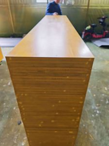 Pannello in compensato a 3 strati per casseforme / Pannello in compensato di abete e pino con verniciatura gialla / Pannello in compensato verniciato giallo per edilizia - Product Image 3