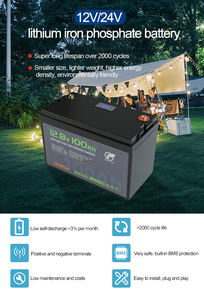 24V 25.6V 100Ah 2560Wh 3000-cyclus LiFePO4 Deep Cycle accu voor zonne-energie, camper en kamperen - Product Image 4