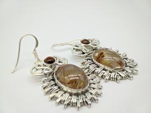 ต่างหูเงินแท้ 925 ประดับพลอยเพรไนต์ธรรมชาติ งานแฮนด์เมด สำหรับผู้หญิง เครื่องประดับแฟชั่นสไตล์โบโฮ ต่างหูแบบโดดเด่น ขายส่ง - Product Image 6