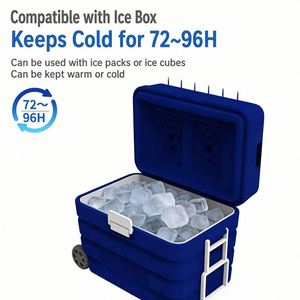 40L PE Outdoor <b>Cooler</b> <b>Ice</b> Pack Refrigeration for Camping Tabletop Soccer Two-Player Game Portable Food <b>Cooler</b> <b>Box</b> - Product Image 1