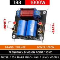 Diviseur de fréquence 188 Bass en cuivre pour subwoofer audio 15-18 pouces 800W 8Ω, filtre de fréquence pour haut-parleur audio, DIY Son
